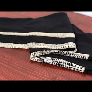 NWOT Leggings with crochet knit detail